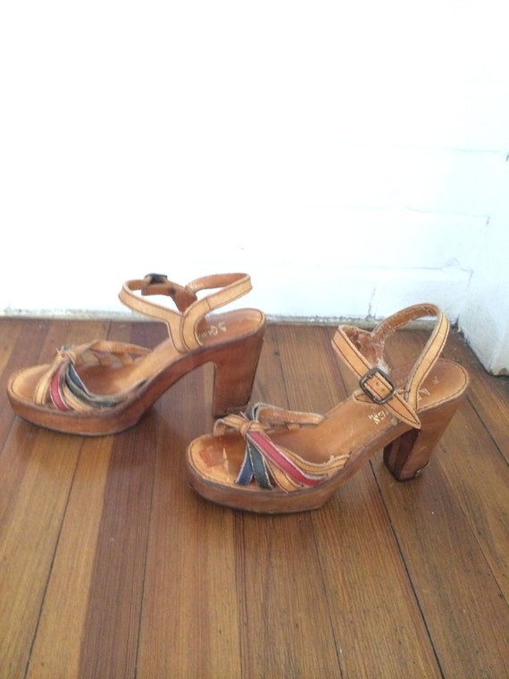 Vintage Leather Fanfare Shoes Size 7 - image 1