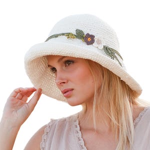 sun hats with large brim in cottom