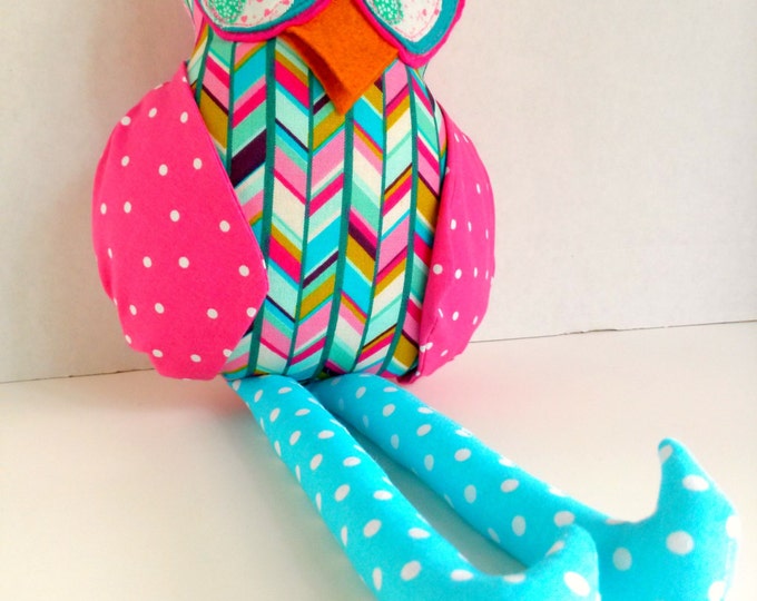 Plush Owl Doll, Stuffed Animal Owl, Cloth Owl Toy, Child Friendly Toy