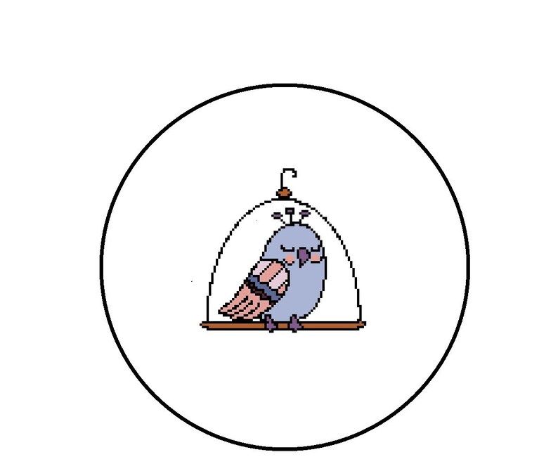 Cute Bird Cross Stitch Pattern Easy Kids Cross Stitch Crossstitch Pattern Instant Download Pdf