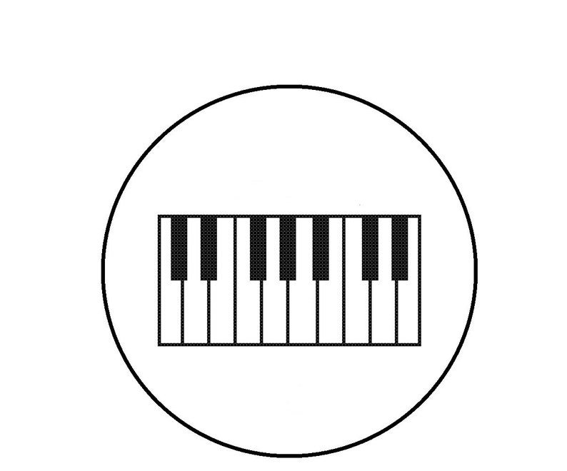 Cross Stitch Pattern Piano Keys Music Black And White Etsy