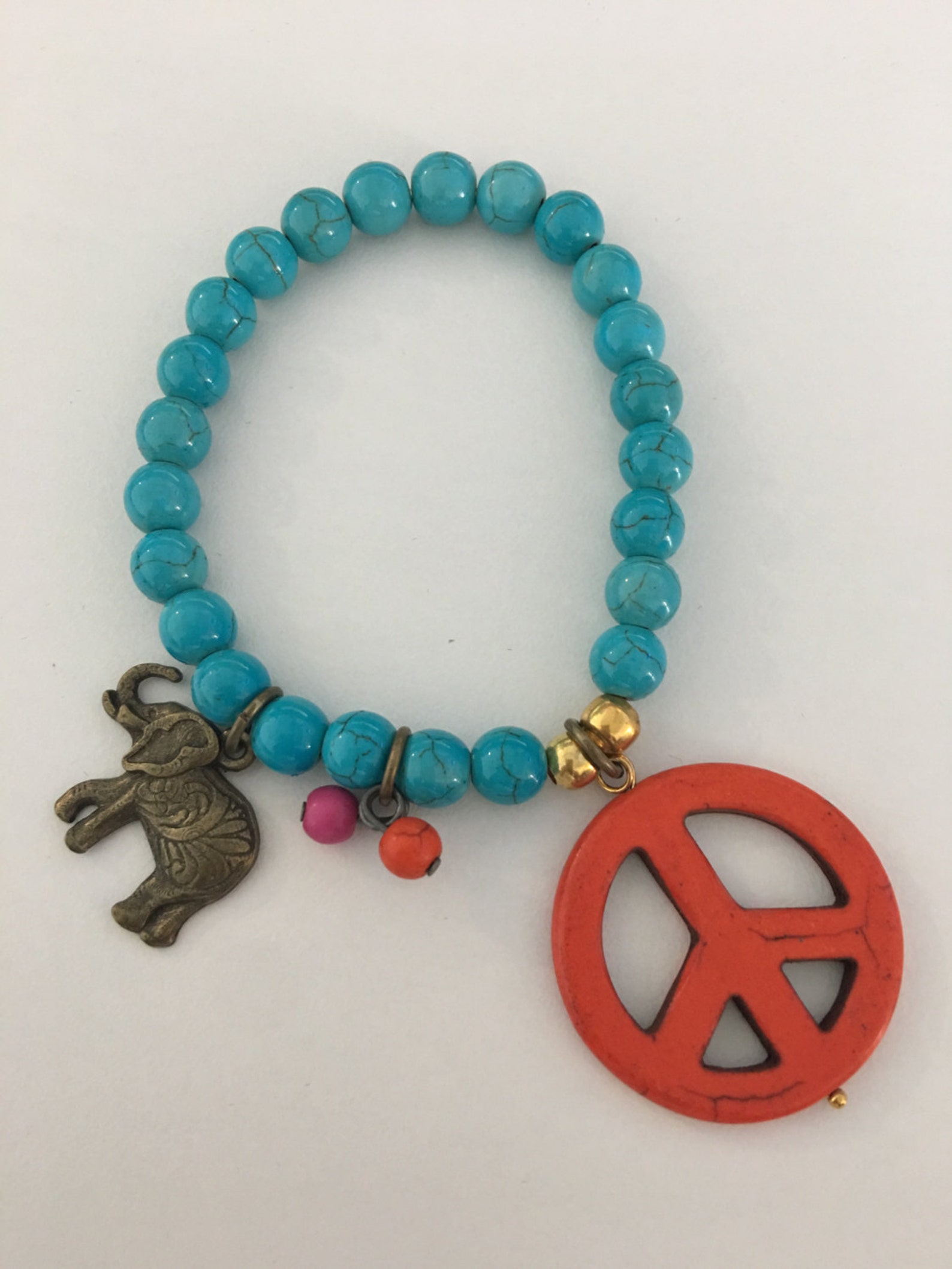 5 Beaded Charm Bracelets Etsy