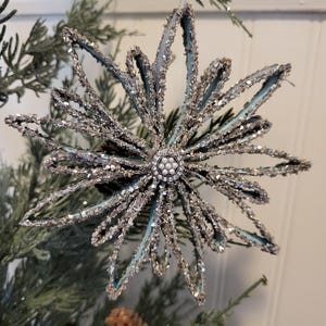 Decorazione natalizia in rotolo di carta igienica riciclata: decorazione natalizia blu uovo di pettirosso, decorazione a forma di stella, regalo