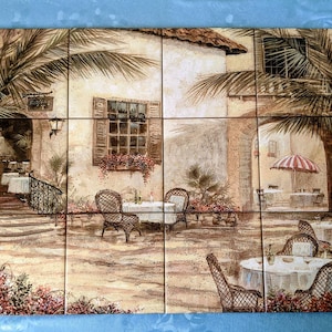 Tuscany Italy Ceramic Tile Mural Backsplash.