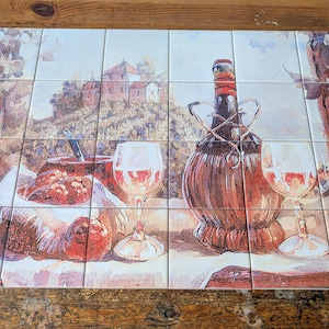 Tuscany Scenery Ceramic Tile Mural.