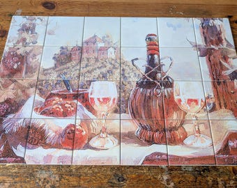 Fototapeta z płytek ceramicznych „Pejzaż Toskanii”.