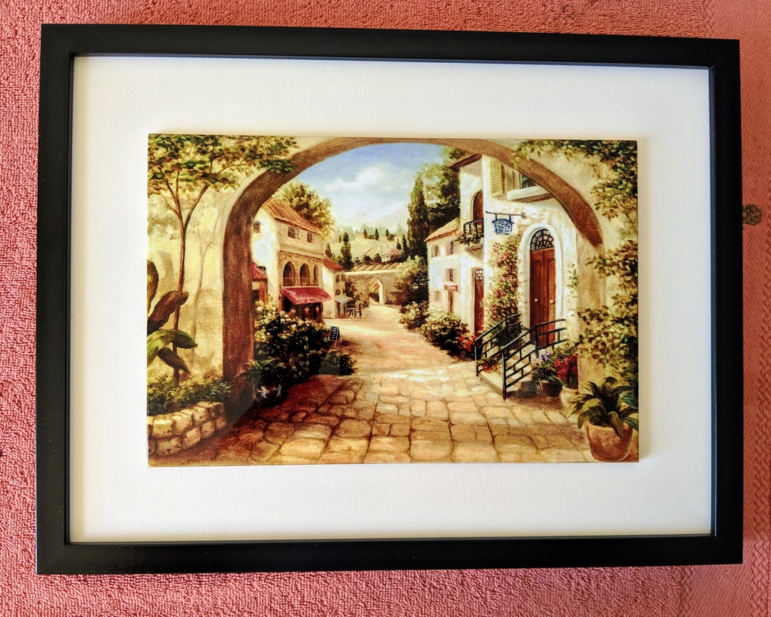 Madrid Spain Ceramic Wall Art Tile, 8 by 12 Glossy Finish, With or