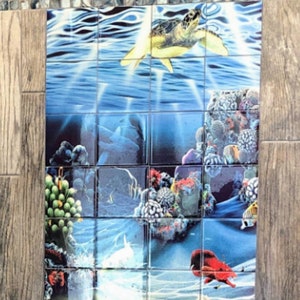 Ocean Riff Ceramic Tile Mural.