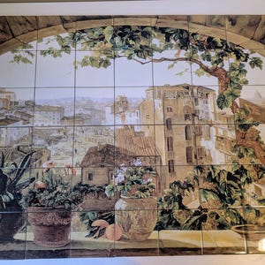 Tuscany Italy Ceramic Tile Mural Backsplash.