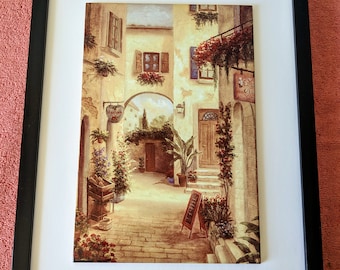 イタリアの風景を描いたセラミック製ウォールアートタイル、8 x 12