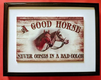 Płytka ścienna Good Horse Ceramic, 8" x 12" z błyszczącym wykończeniem, z ramą lub bez.