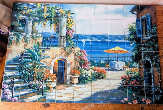 Décoration murale en carreaux de céramique Mediterranean