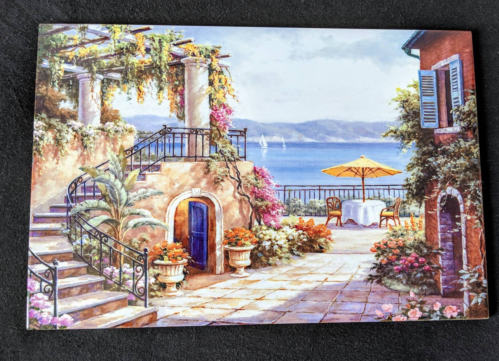 Carreaux Céramique – Entrée Jardin Village Italien Toscane – Mural Dosseret – Multicolore