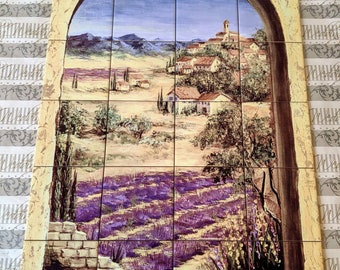 Tuscany Italy Ceramic tile Mural.
