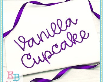 Vanilla Cupcake Alphabet, Embroidery Font, Satin Embroidery Font, Instant Download, Embroidery Font, Machine Embroidery Alphabet