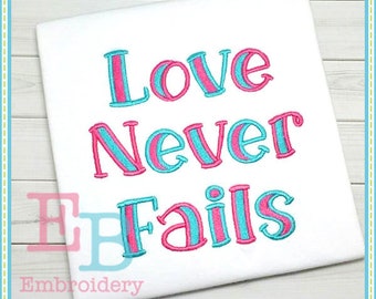 Love Never Fails Alphabet, Embroidery Font, Embroidery Alphabet, Machine Embroidery Font, Instant Download, Alphabet
