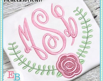 Fancy Circle Alphabet, Embroidery Font, Fancy Embroidery Font, Instant Download, Girl Embroidery Font, Script Embroidery Font