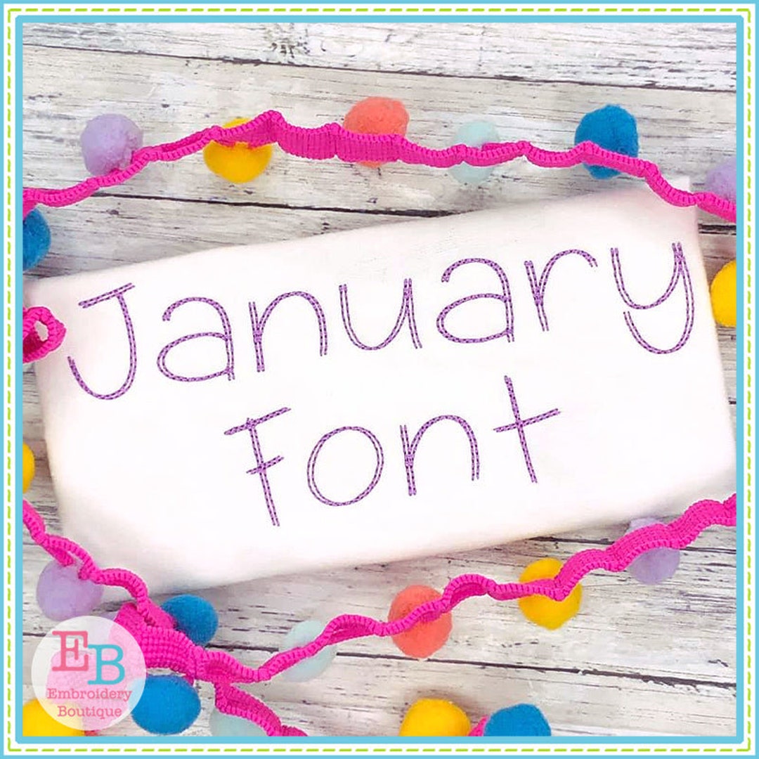 January Patterned Letters January Embroidery Font: Bean Stitch Alphabet (digital Design) - Etsy