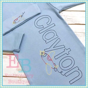 Grayson Block Embroidery Alphabet, INSTANT DOWNLOAD, Multiple Sizes and Formats, Machine Embroidery Digital Design File, For Boy