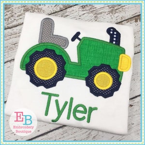 Tractor Applique Design, INSTANT DOWNLOAD, Multiple Sizes & Formats, Machine Embroidery Digital File, Fun Design for Boy, Farm Birthday