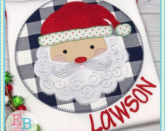 Santa Swirl Beard Applique Design, INSTANT DOWNLOAD, Multiple Sizes & Formats, Machine Applique Embroidery Digital File, Fun Festive Design