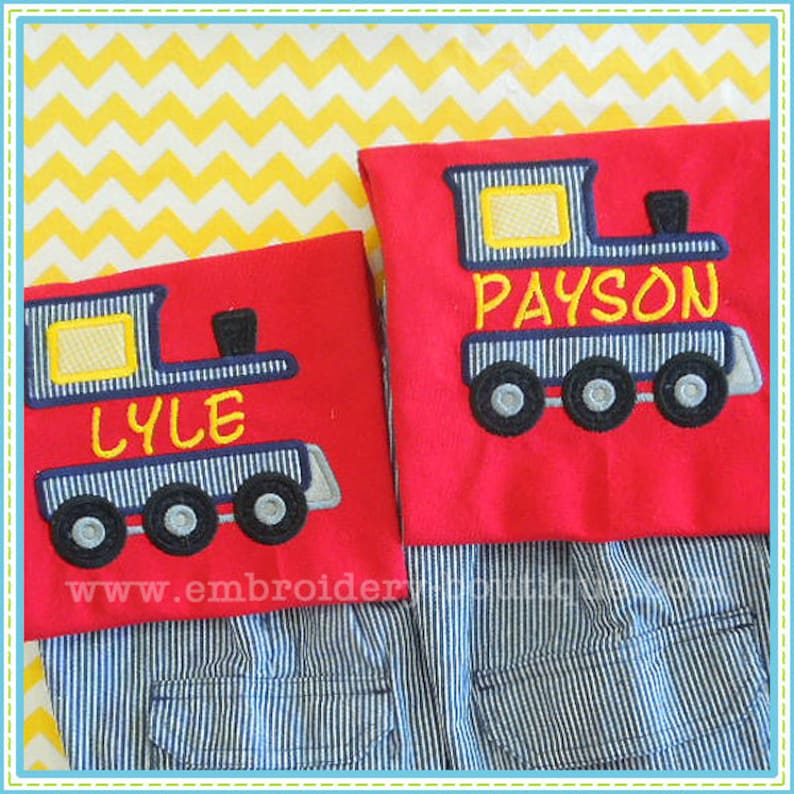 Machine Applique Train Split Train Applique: Machine Embroidery Digital Design (INSTANT ...