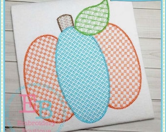 Sketch Boy Pumpkin Embroidery Design: Fall Thanksgiving (Digital File)