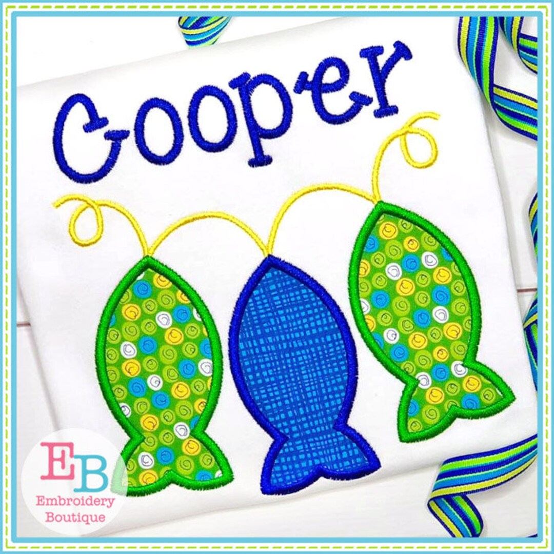 3 Fish Applique: Summer Machine Embroidery Design (digital File) - Etsy
