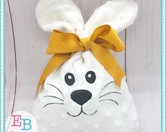 Bunny Face Treat Bag ITH Machine Embroidery Design (Digital File)