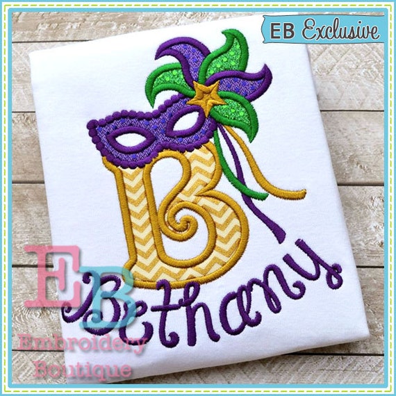 mardi gras applique