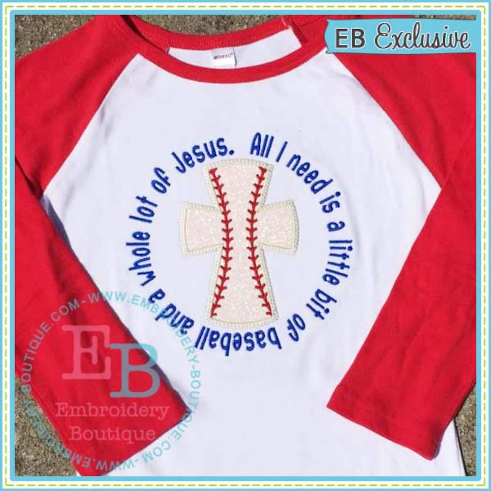 Baseball Jesus Applique: Machine Embroidery Digital File (INSTANT ...