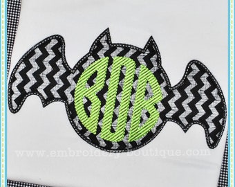 Bat Applique: Spooky Halloween Embroidery File (Instant Download)