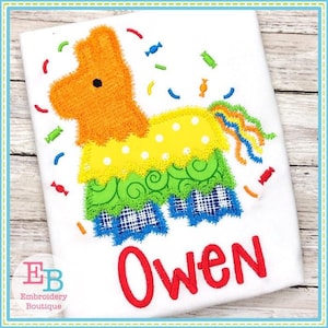 Pinata Applique, INSTANT DOWNLOAD, Multiple Sizes & Formats, Machine Applique Embroidery Digital  File, Mexican Cinco De Mayo Design
