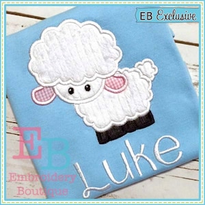 Lamb Applique Design, INSTANT DOWNLOAD, Multiple Sizes and Formats, Machine Applique Embroidery Digital Design File, Cute Farm Yard Animal