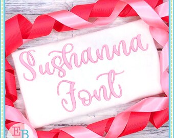 Sushanna Satin Stitch Embroidery Font: Machine Embroidery Design (Digital Download)