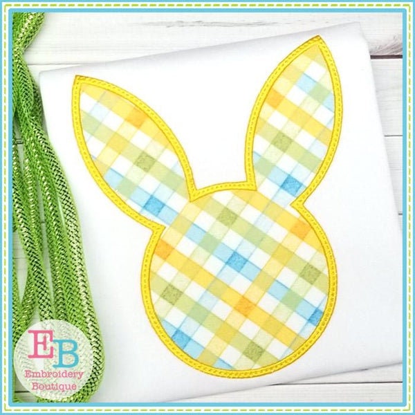 Bunny Head Silhouette Satin Applique, INSTANT DOWNLOAD, Multiple Sizes & Formats, Machine Embroidery Digital File, Fun Easter Rabbit Design