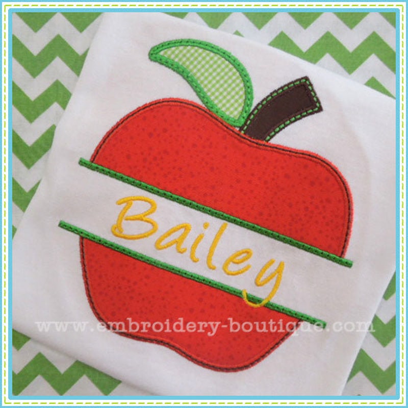 Apple Applique - Etsy