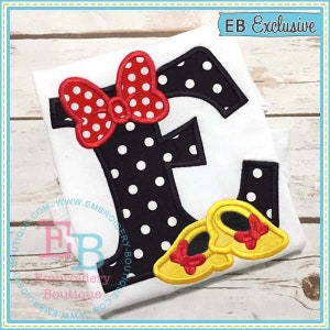 Bow And Shoes Applique Alphabet, INSTANT DOWNLOAD, Multiple Sizes and Formats, Machine Embroidery Digital Design File, Alphabet Letters