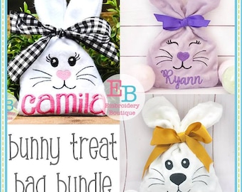 ITH Bunny Treat Bag Bundle: Machine Embroidery Digital File (INSTANT DOWNLOAD)