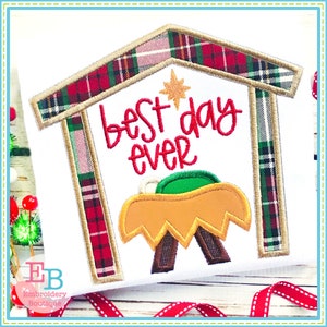 Nativity Scene Christmas Applique, INSTANT DOWNLOAD, Multiple Sizes & Formats, Machine Applique Embroidery Digital File, Fun Nativity Design