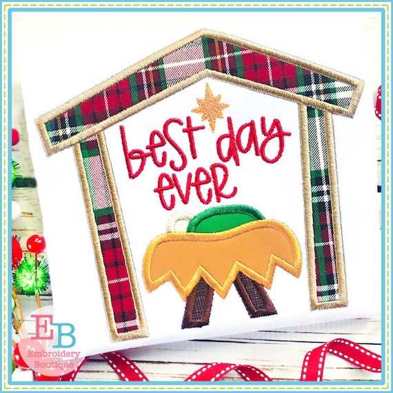 Nativity Scene Christmas Applique: Machine Embroidery Digital File (INSTANT DOWNLOAD)