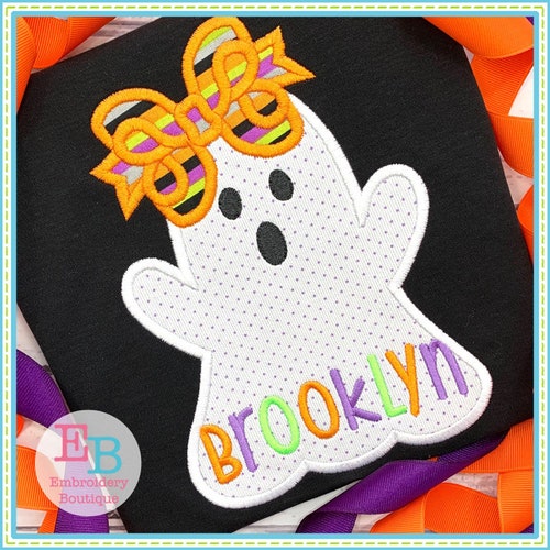 Boo Ghost Stitched Embroidery Design - Daily Embroidery