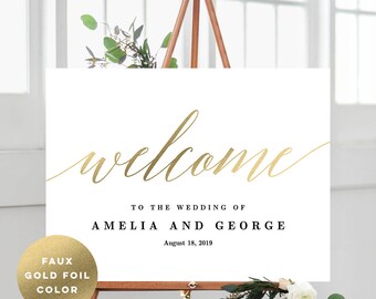 2 sizes wedding welcome sign poster templates with editable etsy
