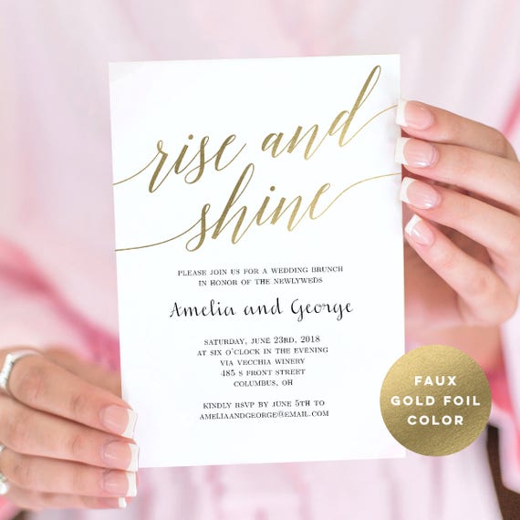 wedding brunch or wedding breakfast invitation template rise etsy breakfast invitation template