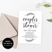 Printable Couples Shower Invitation Template Modern Wedding Shower ...