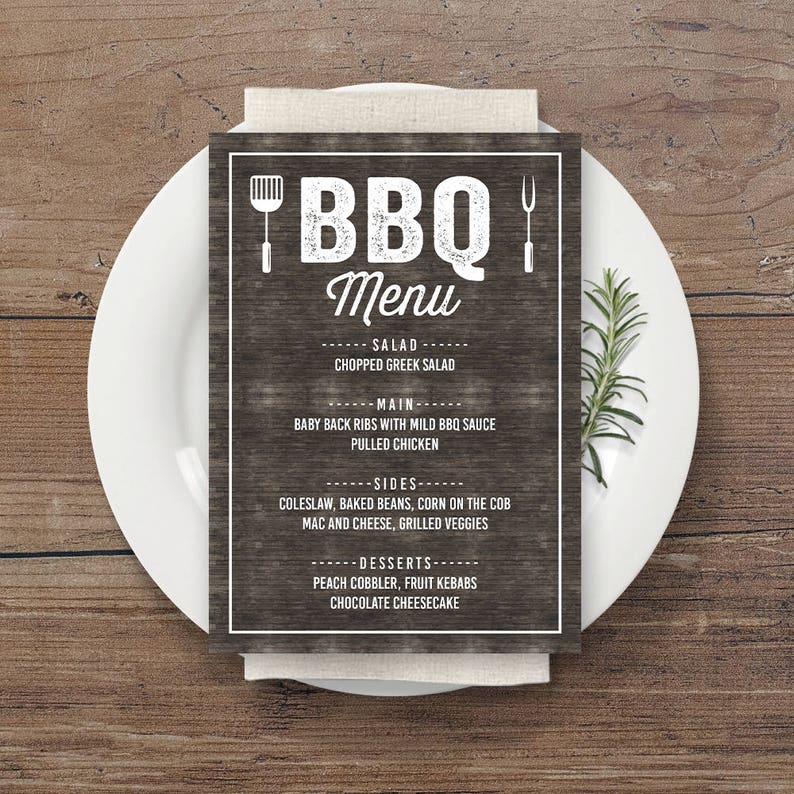 Cookout Printable Menu Cookout Printable Menu