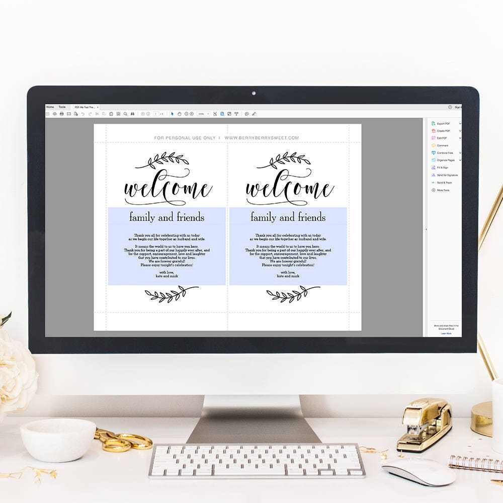 Rustic Elegance Wedding Welcome Letter and Itinerary #REC