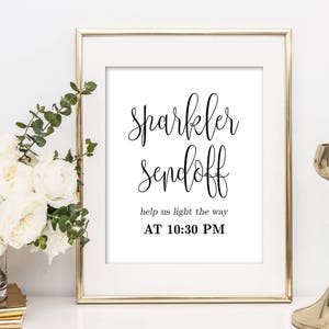 Sparklers Tag and Sendoff Sign Editable Templates Printable Wedding Sparklers Tags Sparklers Sendoff Sign Lovely Calligraphy LCC image 2