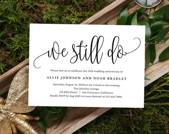 We Still Do Hochzeitseinladung - Hochzeitseinladung zum Ausdrucken - Sofortiger Download #LCC