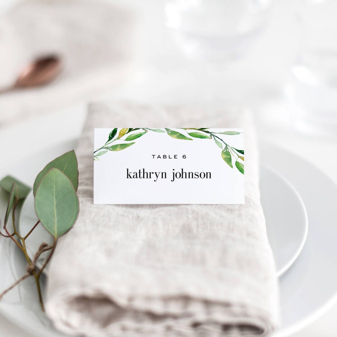 Avery Compatible Printable Wedding Place Cards Template Instant ...